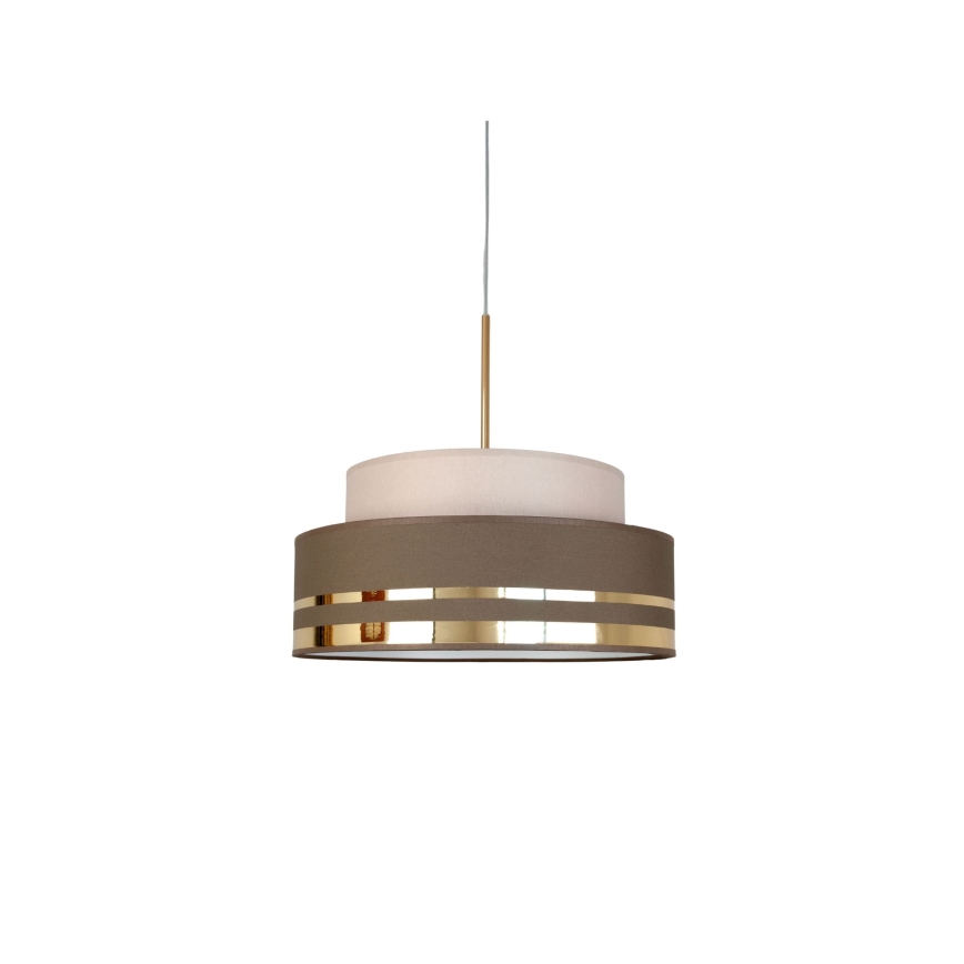 Lühter TAMI 1xE27/60W/230V d. 40 cm beež/pruun/kuldne
