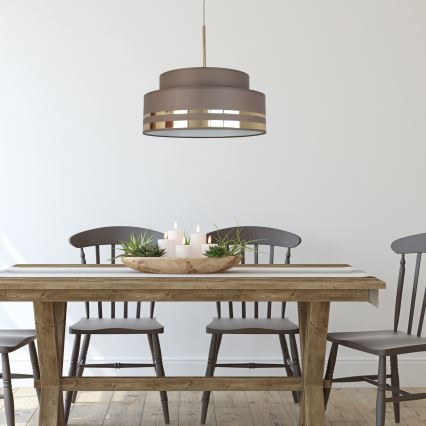 Lühter TAMI 1xE27/60W/230V d. 40 cm pruun/kuldne