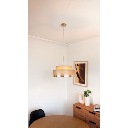 Lühter TAMI 1xE27/60W/230V d. 40 cm pruun/kuldne