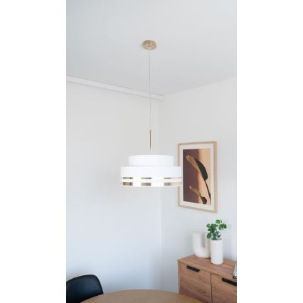 Lühter TAMI 1xE27/60W/230V kreemikas/kuldne