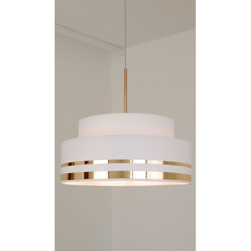 Lühter TAMI 1xE27/60W/230V kreemikas/kuldne
