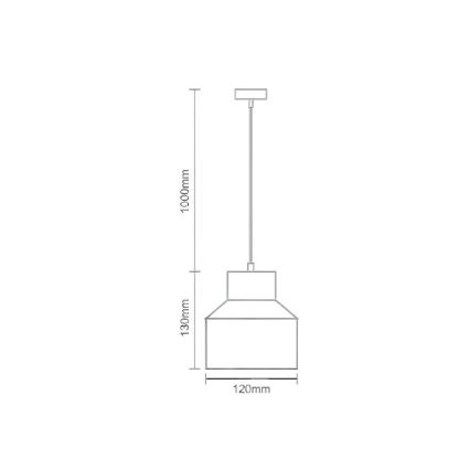 Lühter TERRAZZO 1xE27/60W/230V d. 12 cm kreemikas