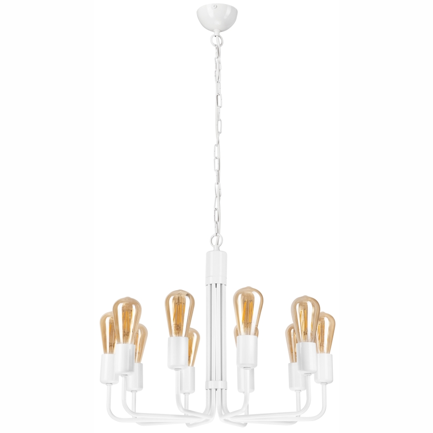Lühter TIFFANY 10xE27/60W/230V valge