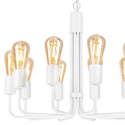 Lühter TIFFANY 10xE27/60W/230V valge
