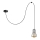 Lühter TUBE 1xE27/15W/230V must/läikiv kroom