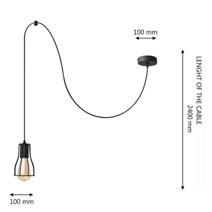 Lühter TUBE LONG 1xE27/15W/230V must