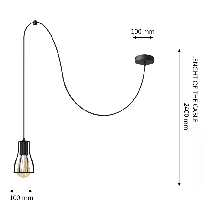 Lühter TUBE LONG 1xE27/15W/230V must