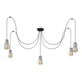 Lühter TUBE LONG 5xE27/15W/230V must/läikiv kroom