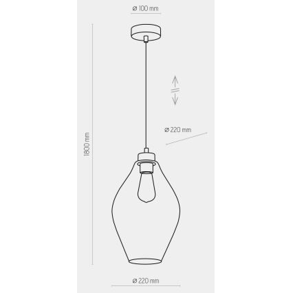 Lühter TULON 1xE27/60W/230V