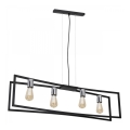 Lühter TUNJA 4xE27/60W/230V must/läikiv kroom