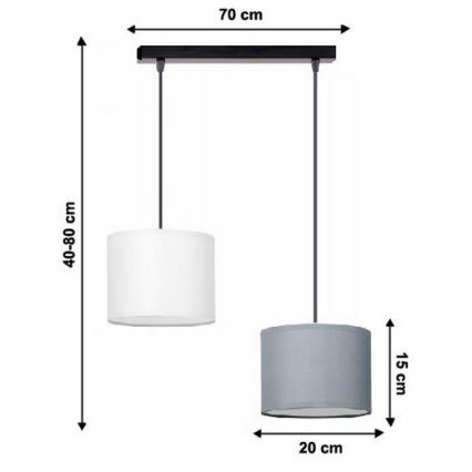 Lühter TUZ 2xE27/60W/230V