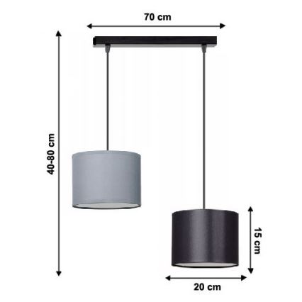 Lühter TUZ 2xE27/60W/230V