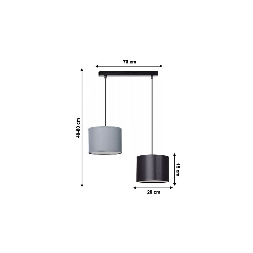 Lühter TUZ 2xE27/60W/230V