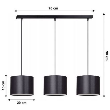 Lühter TUZ 3xE27/60W/230V