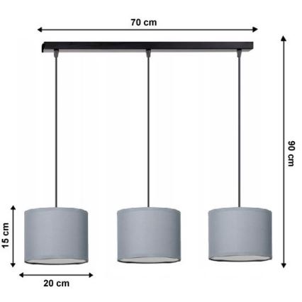 Lühter TUZ 3xE27/60W/230V