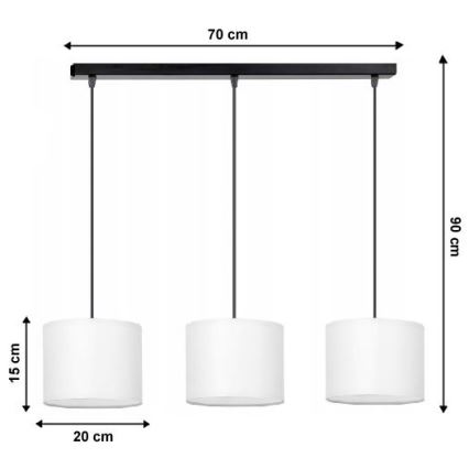 Lühter TUZ 3xE27/60W/230V