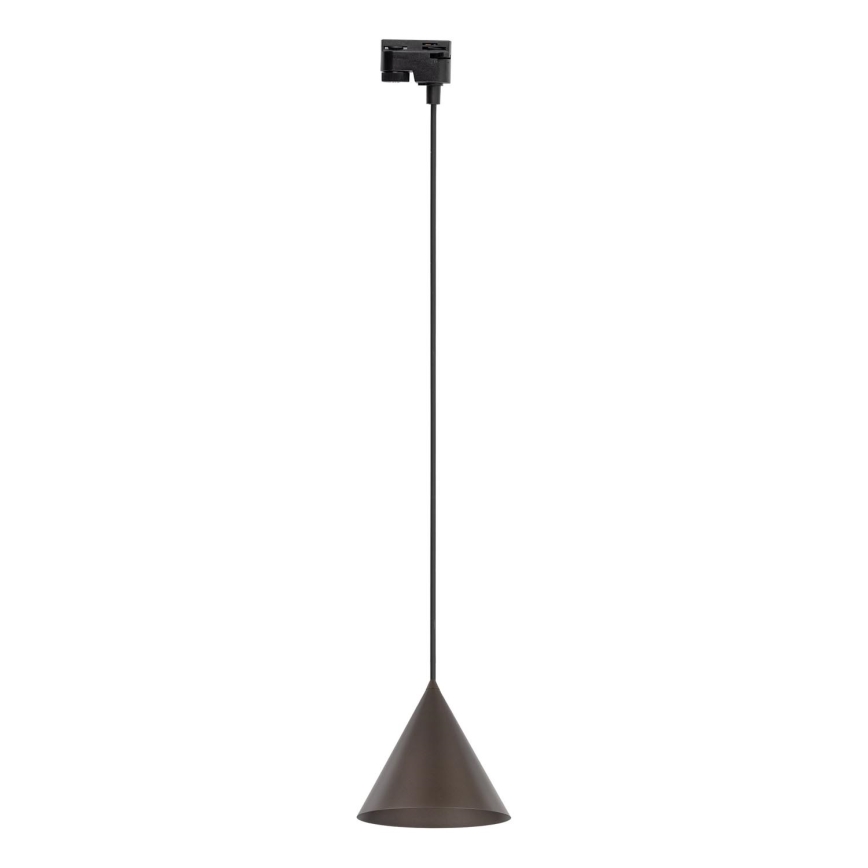 Lühter ühefaasilise rööbassüsteemi jaoks CONO 1xE27/15W/230V must/pruun