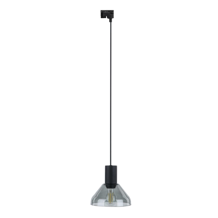 Lühter ühefaasilise rööbassüsteemi jaoks NEO 1xE27/15W/230V must/suitsune must