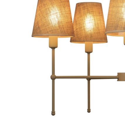 Lühter varrega MADELA 5xE14/40W/230V juut/beež