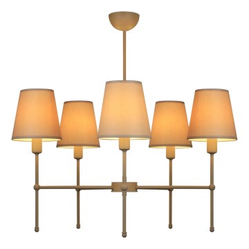 Lühter varrega MADELA 5xE14/40W/230V valge/beež