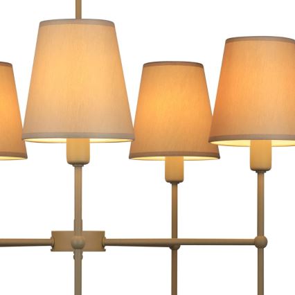 Lühter varrega MADELA 5xE14/40W/230V valge/beež