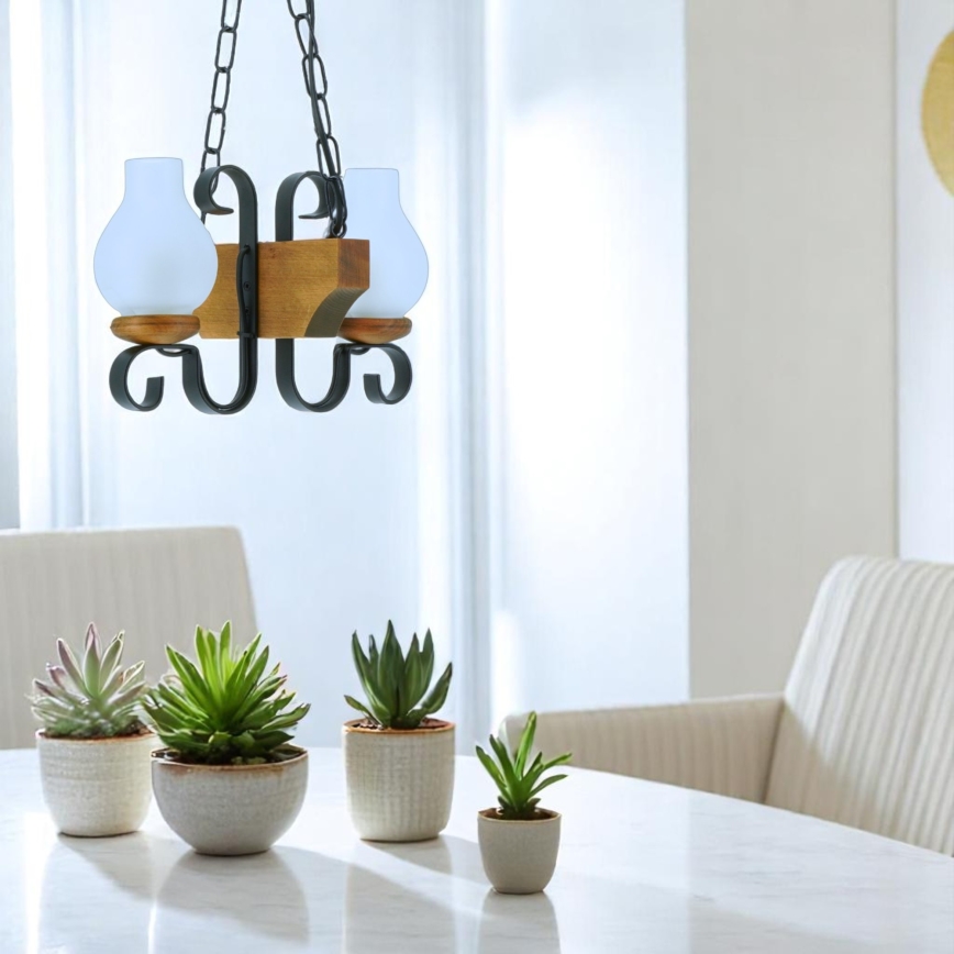 Lühter VELA 2xE14/40W/230V pöök - FSC sertifitseeritud