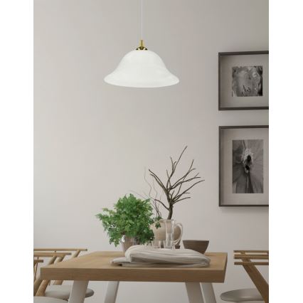 Lühter VERA 1xE27/60W/230V kuldne/valge