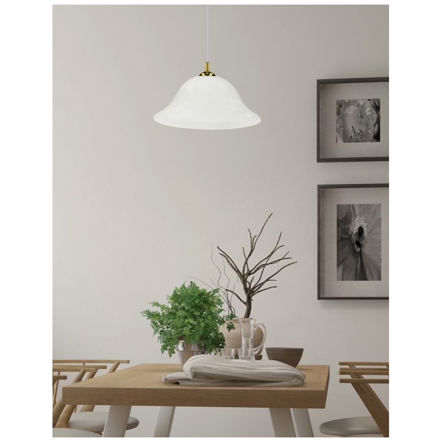 Lühter VERA 1xE27/60W/230V kuldne/valge