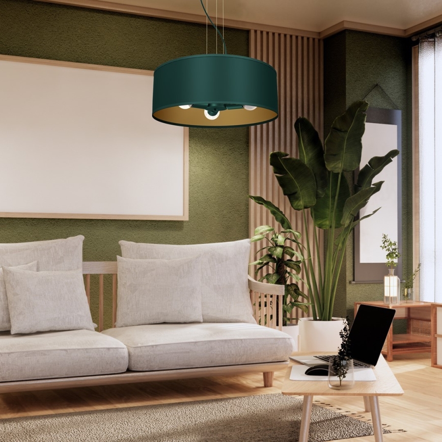 Lühter VERDE 3xE27/60W/230V roheline
