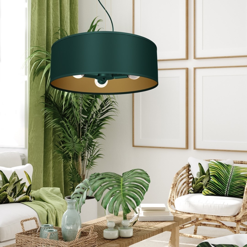 Lühter VERDE 3xE27/60W/230V roheline