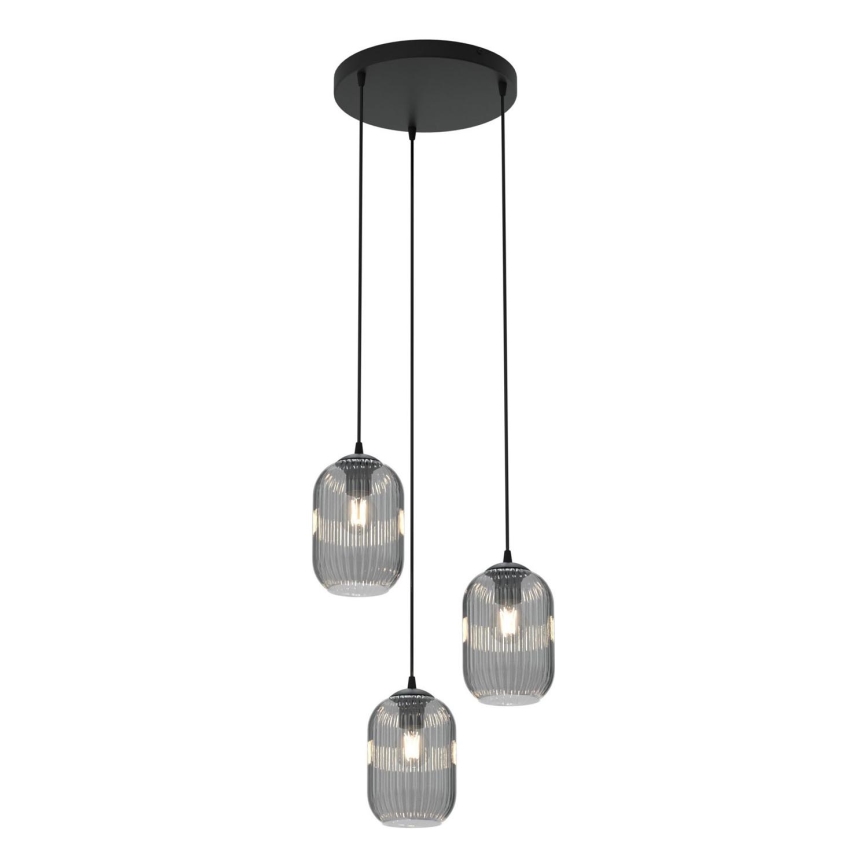 Lühter VERDI 3xE27/15W/230V d. 30 cm must/hall