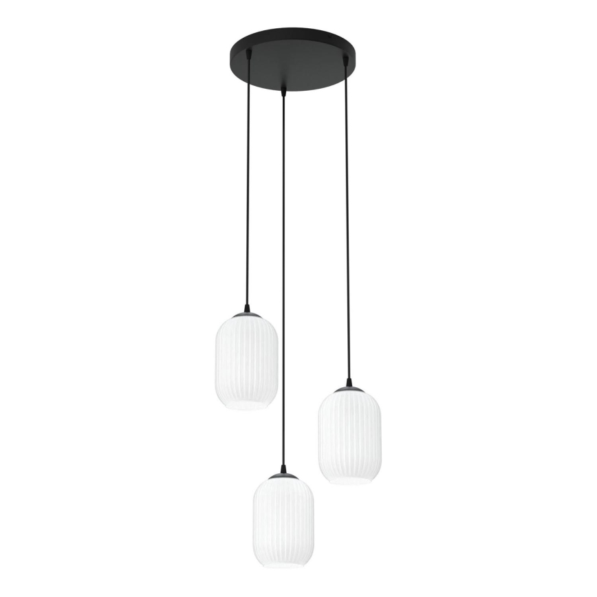 Lühter VERDI 3xE27/15W/230V d. 30 cm must/valge