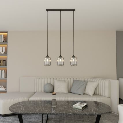 Lühter VERDI 3xE27/15W/230V must/hall