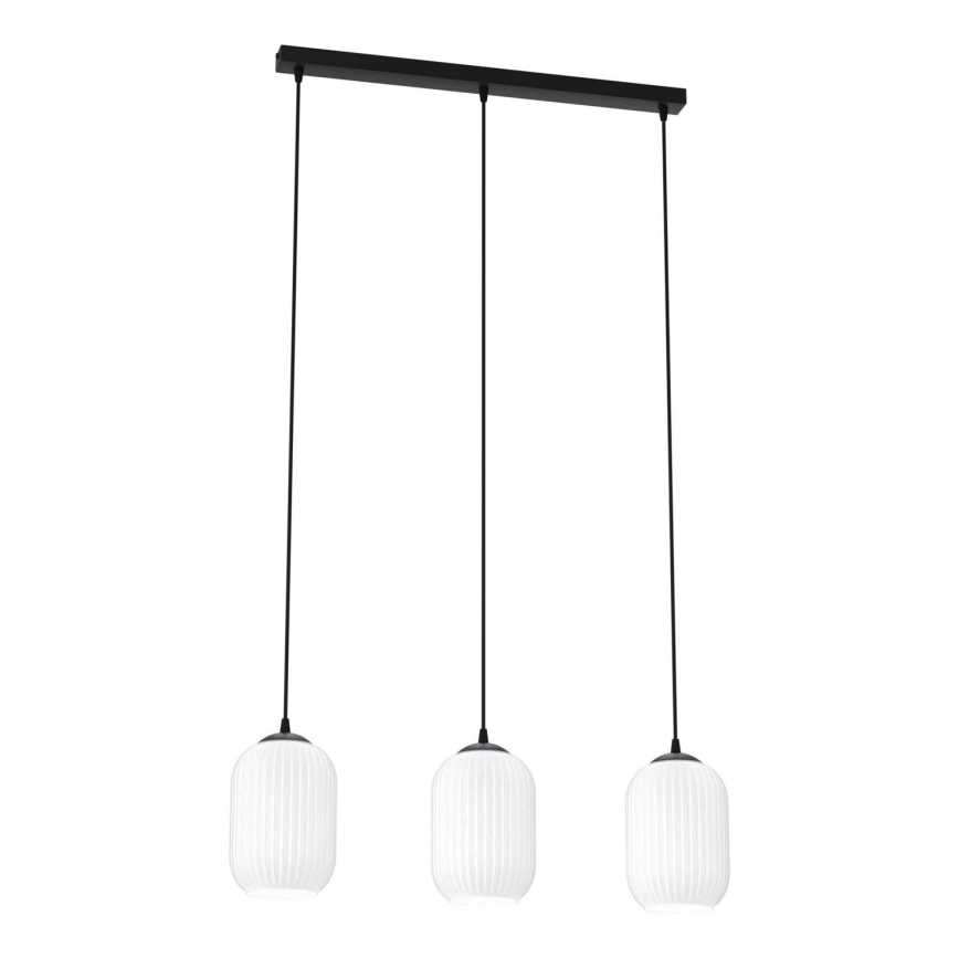 Lühter VERDI 3xE27/15W/230V must/valge