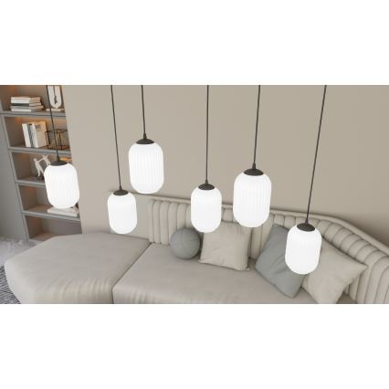 Lühter VERDI 3xE27/15W/230V must/valge