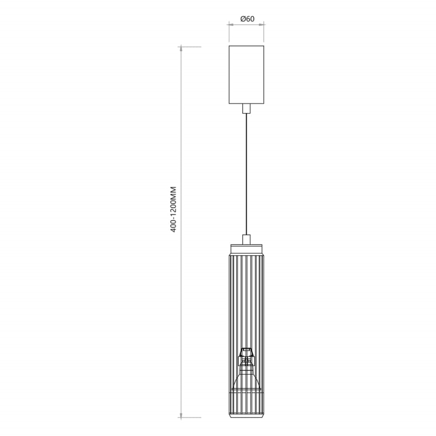 Lühter VERTICAL 1xGU10/8W/230V valge