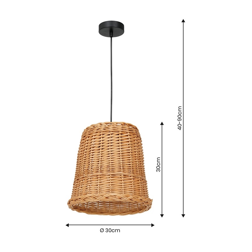 Lühter VIMINI 1xE27/40W/230V punutud