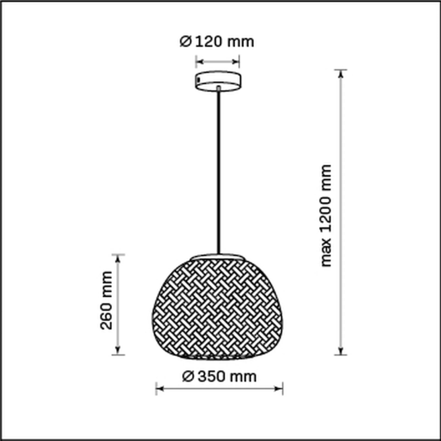 Lühter ZANZIBAR 1xE27/20W/230V d. 35 cm bambus
