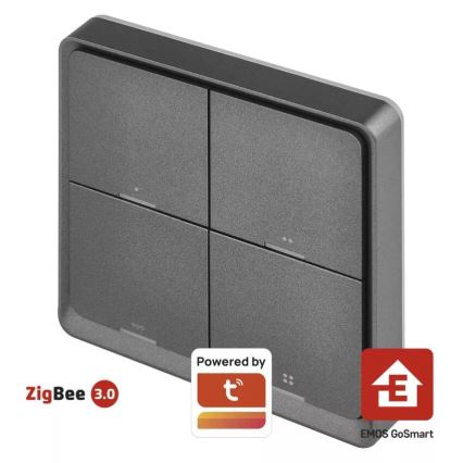 Lüliti 4-nupuga GoSmart 1xCR2430 Tuya must