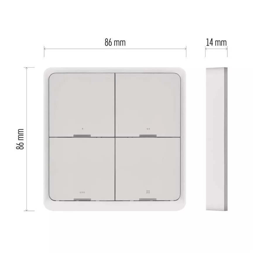 Lüliti 4-nupuga GoSmart 1xCR2430 Tuya valge