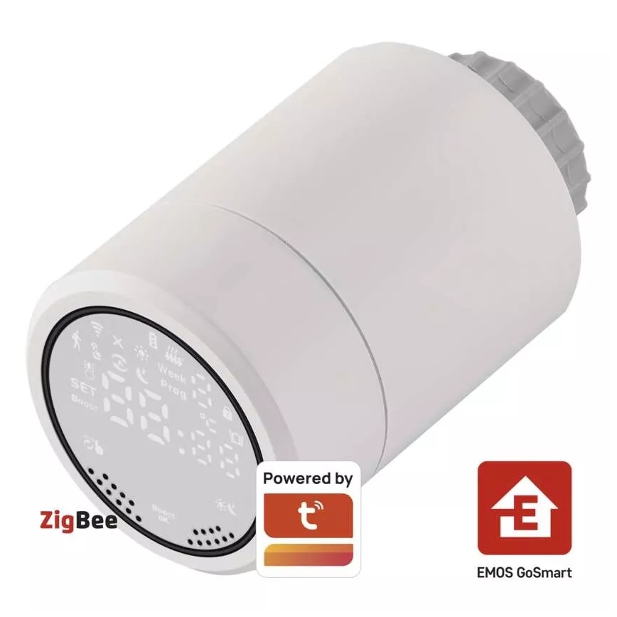 Nutikas termostaatpea LCD ekraaniga GoSmart M30x1,5 2xAA/1,5V Tuya