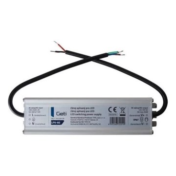 Lülitus toiteallikas LED ribadele 60W/12V IP67
