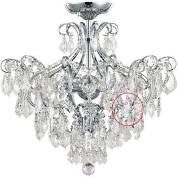 Luxera 33304 - Asenduskristall lühtrile GRANADA 5 cm