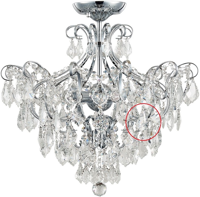 Luxera 33304 - Asenduskristall lühtrile GRANADA 5 cm