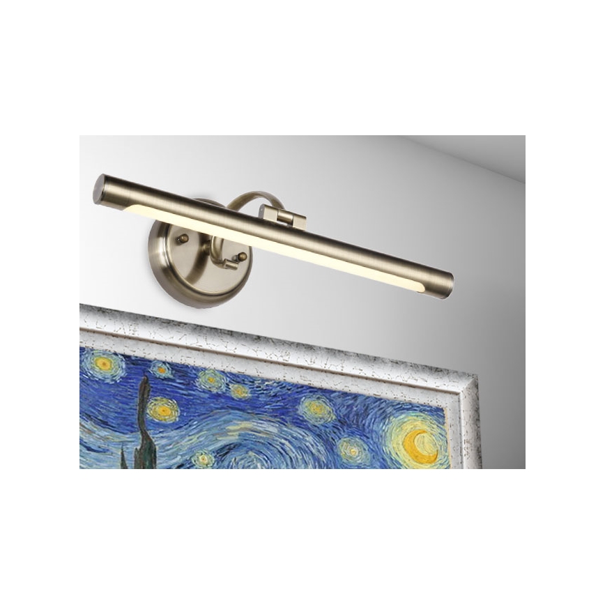LUXERA 62301 - LED-pildivalgusti MOSSARIO LED/8W/230V messing
