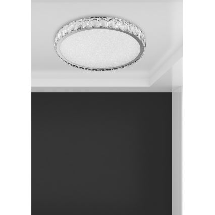 Luxera 62406 - Kristallist LED-laevalgusti GIRO LED/20W/230V