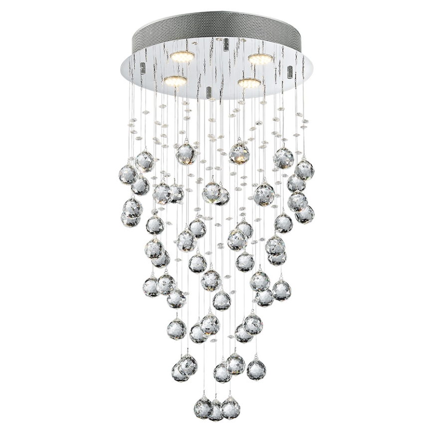 LUXERA 62411 - Kinnitatav kristall-lühter NORR 4xGU10/50W/230V