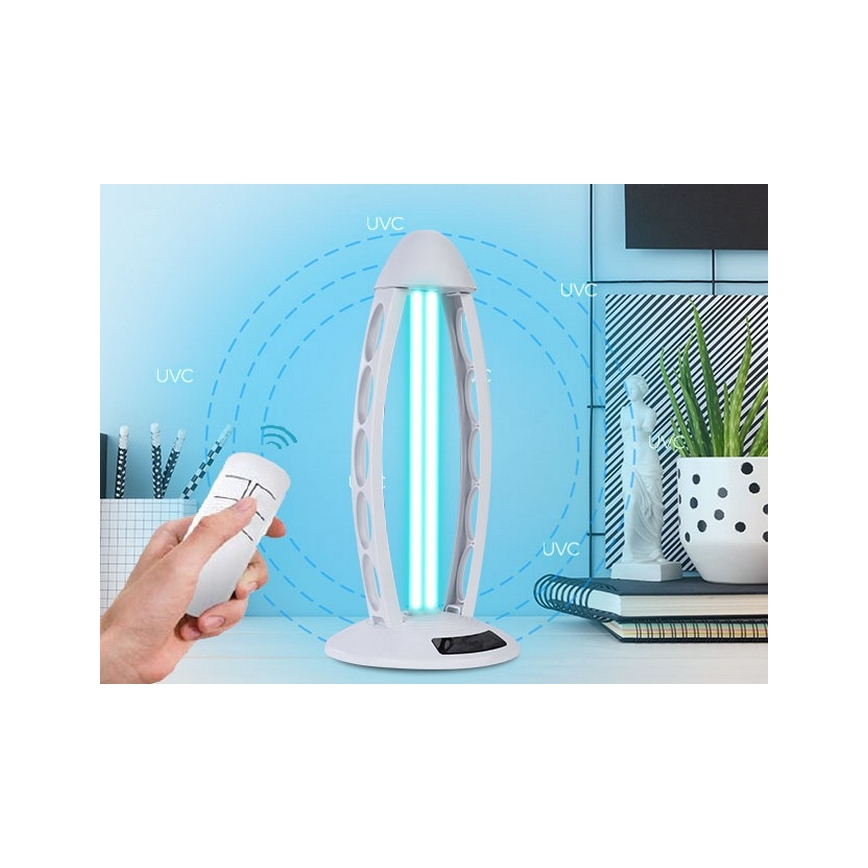 Luxera 70416 -  Desinfektsioon germitsiidlamp osooniga UVC/38W/230V + Pult