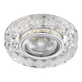 LUXERA 71074 - LED laevalgusti CRYSTALS 1xGU10/50W/230V + LED/3W TRIIP