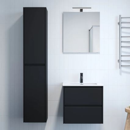 LYKE 60 cm must vannitoakapp valamuga